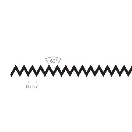 Zig-zag 60° turbulator - 0,5 mm - 33 m