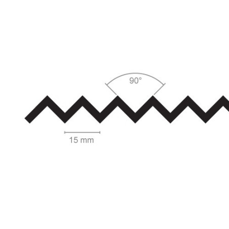 Zig-zag 90° turbulator - thickness 0,5 mm - 33 m