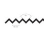 Zig-zag 90° turbulator - thickness 0,5 mm - 33 m